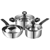 Vinod Stainless Steel Trento Cookware Set - 3 Pcs (Induction Friendly)